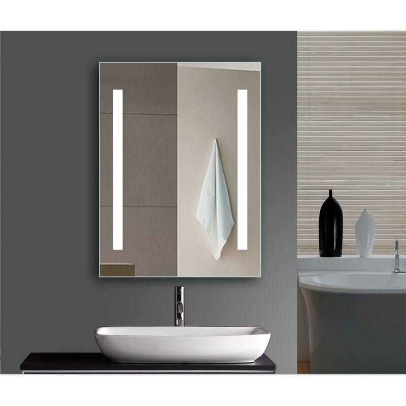 Miseno 24" W x 26" H Rectangular Frameless Wall Mounted Mirror with