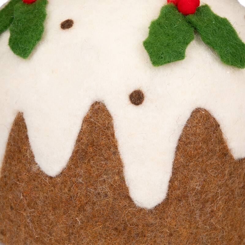 Mouse and Gingerbread Man Cake Christmas Decoration - 11" - Brown and White
