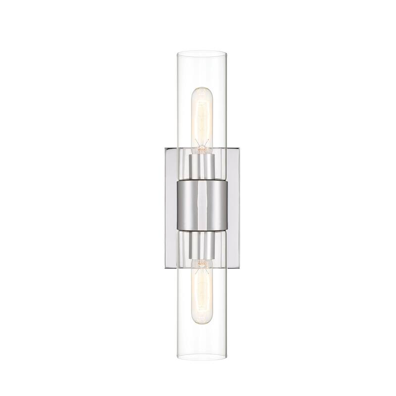 Anton 17.5 in. 2-Light Chrome Transitional Wall Sconce Light