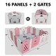 preview thumbnail 9 of 7, Baby Playpen Plastic Panels Foldable Playard Play Fence with Lock Gate