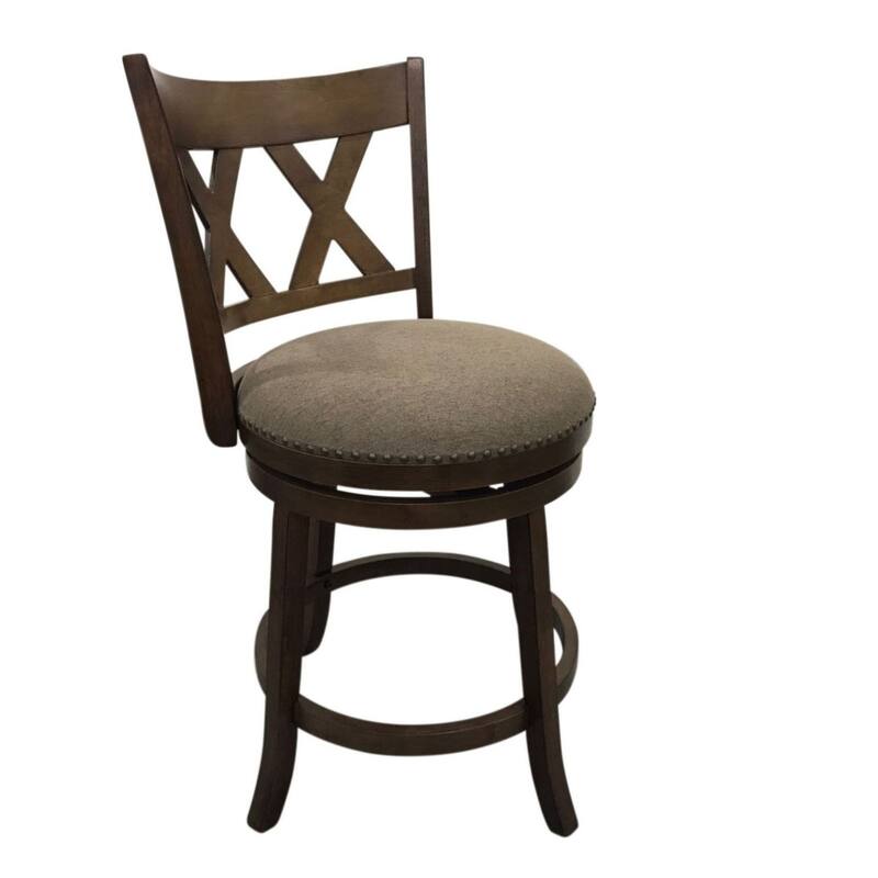X-Back Swivel Seat Barstool - 40" - Set of 2 - Rustic Brown