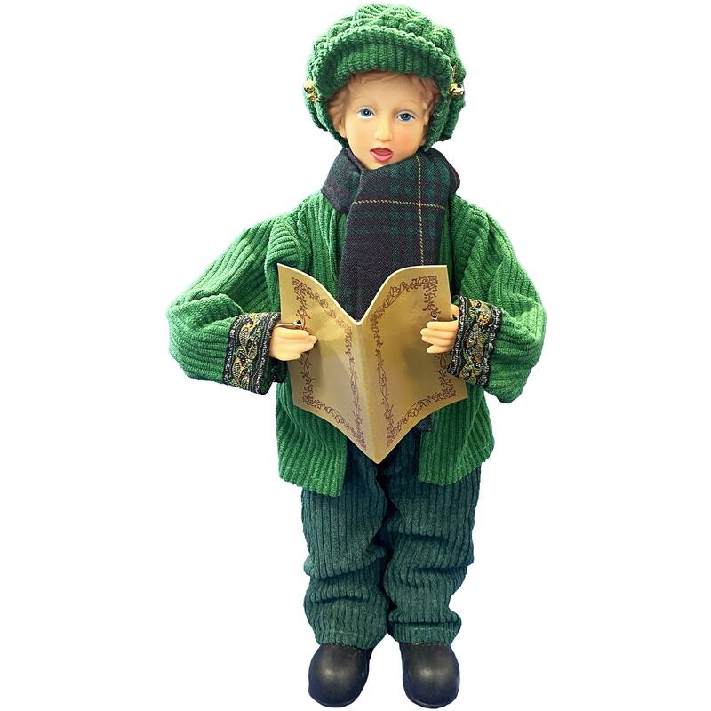 15 inches To 18 inches Irish Knot Carolers, Set of 4 - green