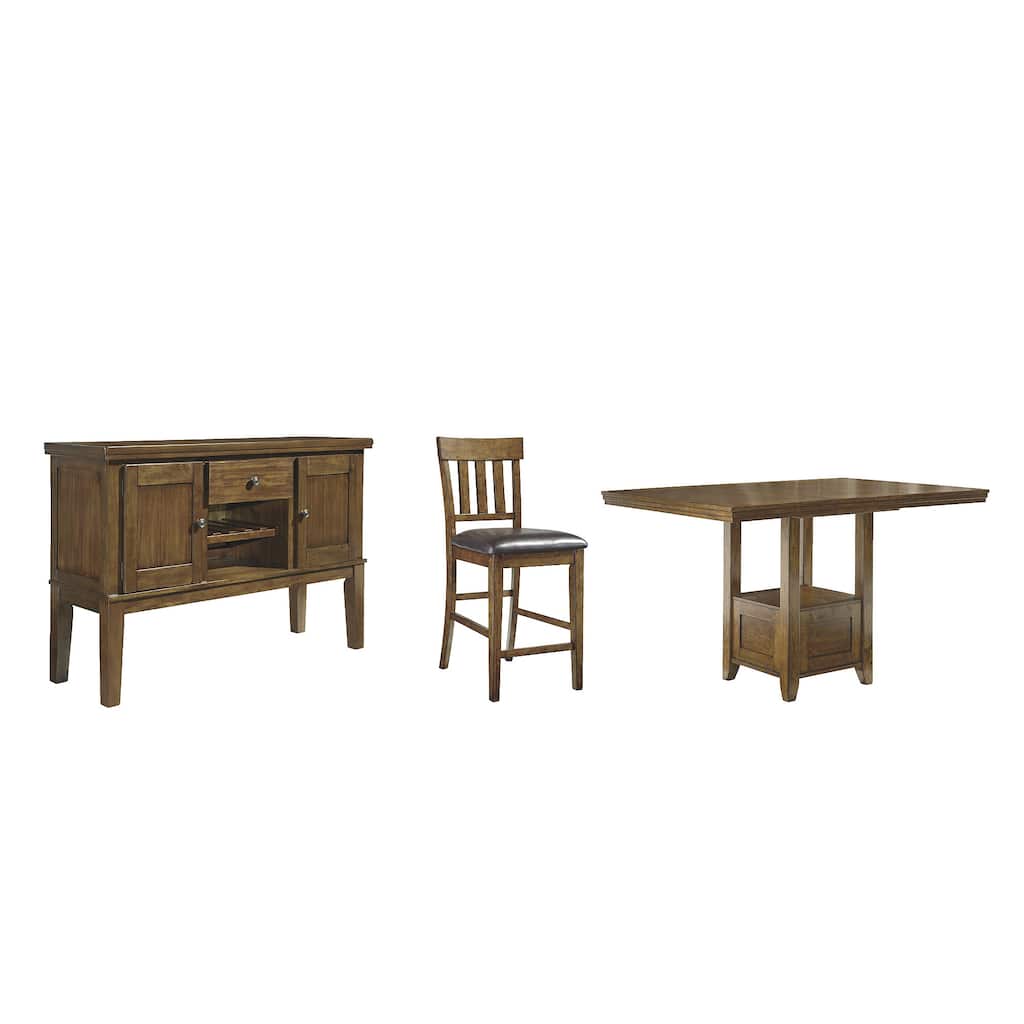 Signature Design by Ashley Ralene Medium Brown 8-Piece Counter Height Dining Package