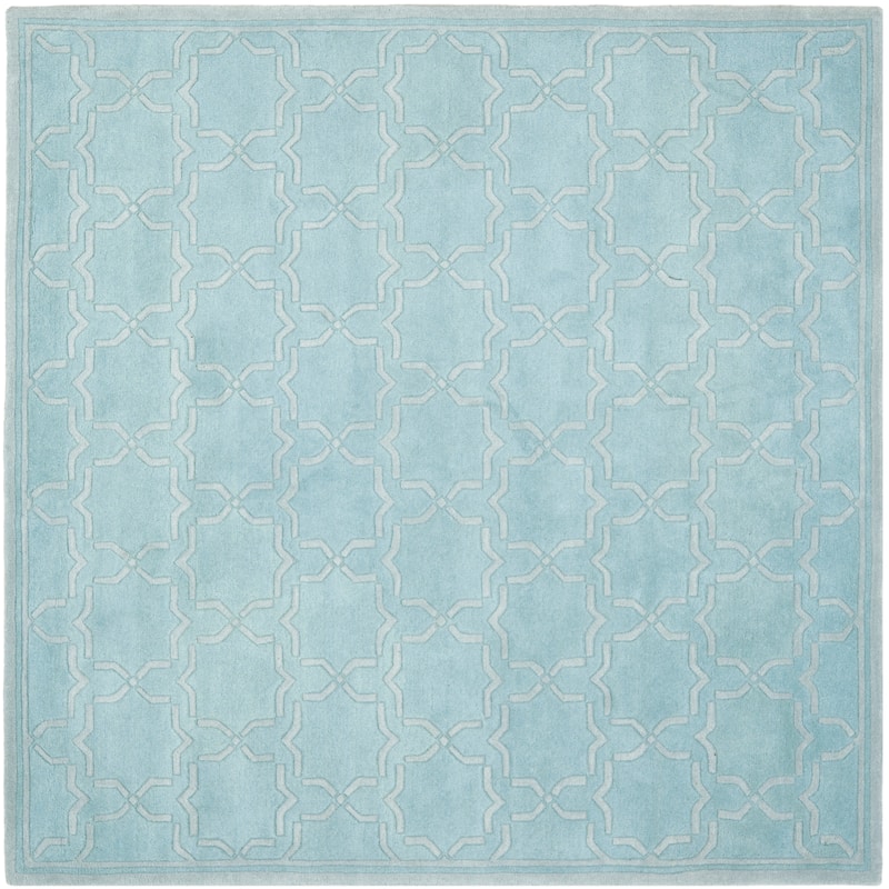 SAFAVIEH Handmade Chatham Hasmik Modern Moroccan Wool Rug - 7' Square - Grey
