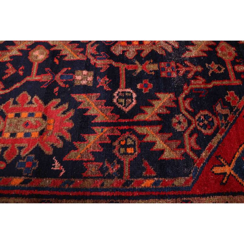 ECARPETGALLERY Hand-knotted Antalya Vintage Dark Navy Wool Rug - 4'0 x 6'5