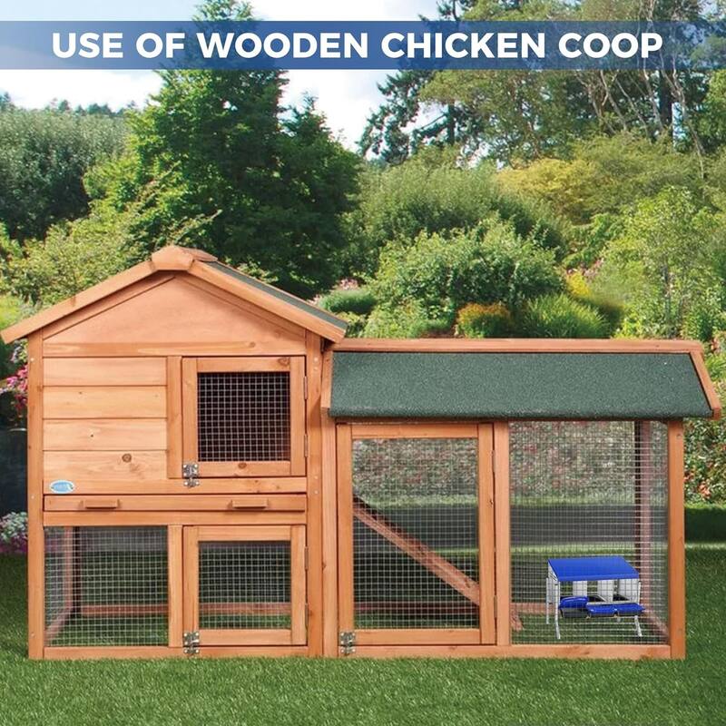 Roll-Away Nesting Boxes for Chickens Coop with Perch