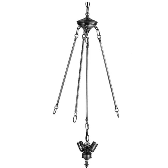 Meyda Tiffany 27" High Three Rod Three Light Inverted Cluster