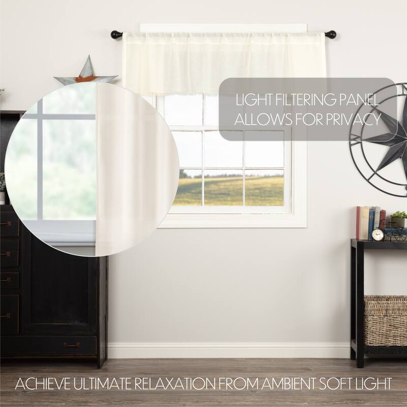 Tobacco Cloth Fringed Valance