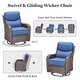 preview thumbnail 6 of 187, Outdoor Patio Sofa Swivel Chair with 6-Inch Thick Cushions Set