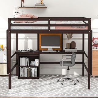 Full Size Loft Bed with Desk & Drawers - Fun and Functional