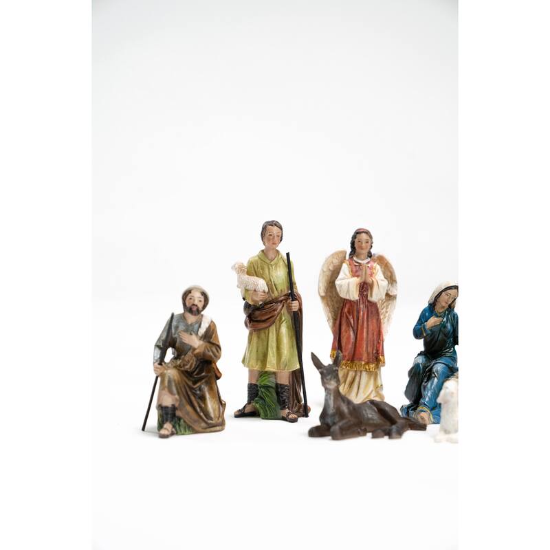 11-Piece Holy Family and Three Wise Men Christmas Nativity Figurine Set 5"