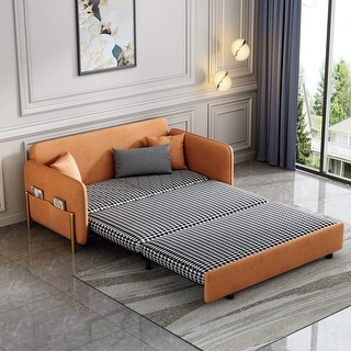 Orange convertible sofa discount