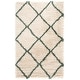 preview thumbnail 44 of 161, SAFAVIEH Hudson Shag Estella Diamond Trellis 2-inch Thick Rug 3' x 5' - Ivory/Green