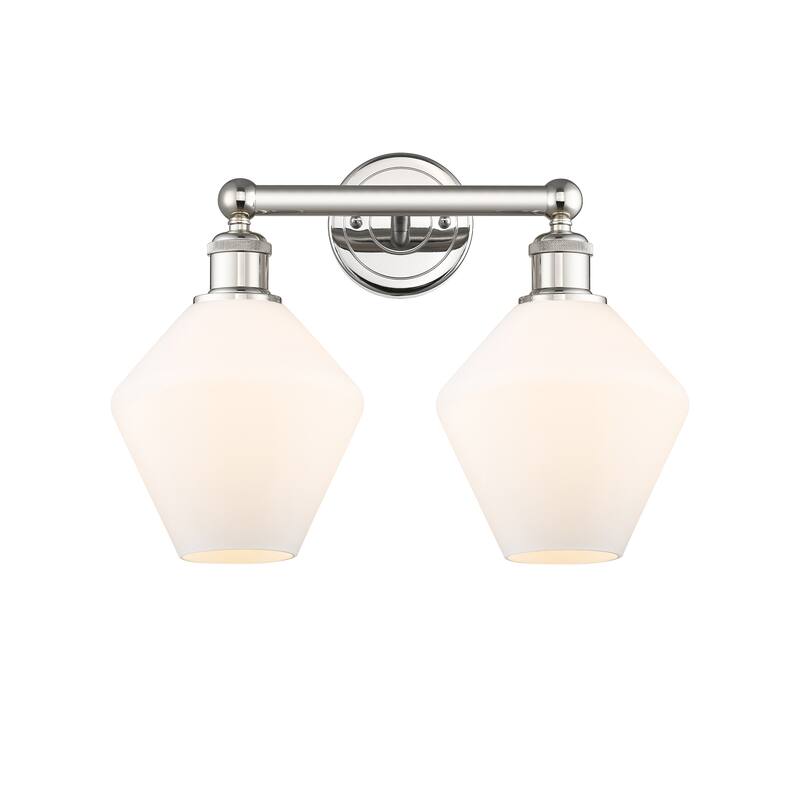 Innovations Lighting Cindyrella - 2 Light 17" Bath Vanity Light - Cased Matte White/Polished Nickel