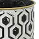 Andrey Black/White Hexagonal Cylindrical Planters (Set of 3)