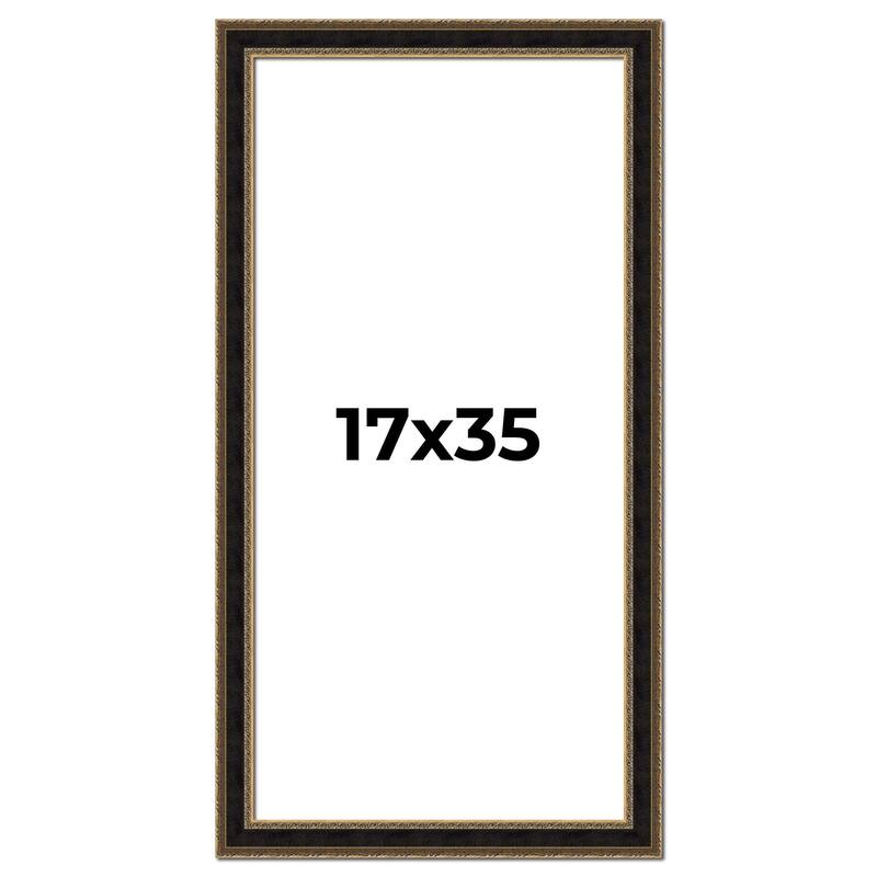 17x35 Frame Gold Antique Vintage Sold Wood Picture Frame | 1.75 Inch