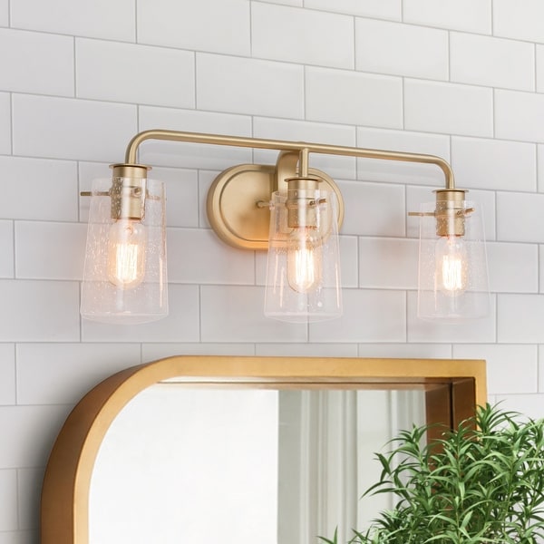 Mid-century Modern Gold 3-light Bathroom Vanity Lights - Overstock ...