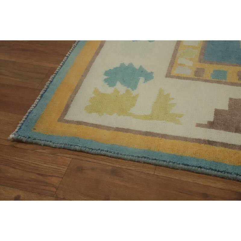 Vegetable Dye Wool Gabbeh Turkish Area Rug Handmade Wool Carpet - 9' 9'' X 8' 2''