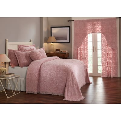 Better Trends Wedding Ring 100% Cotton Soft & Plush Chenille Tufted Bedspread - Loop Design, Machine Washable & Tumble Dry Safe