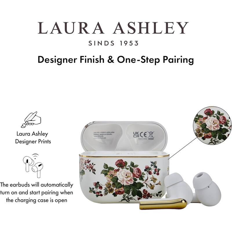 Laura Ashley Skylark True Wireless Earbuds for iPhone & Android