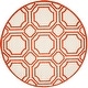 preview thumbnail 101 of 115, SAFAVIEH Amherst Corinne Modern Rug 5' Round - Ivory/Orange - Round