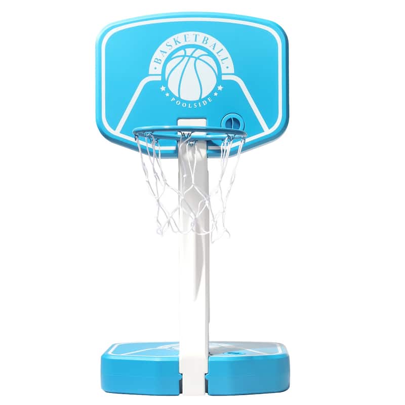 2-in-1 Pool Game Set for Swimming Pool Basketball Hoop and Volleyball Net for Summer - 23.6”L x 17.7”W x 48.5”H