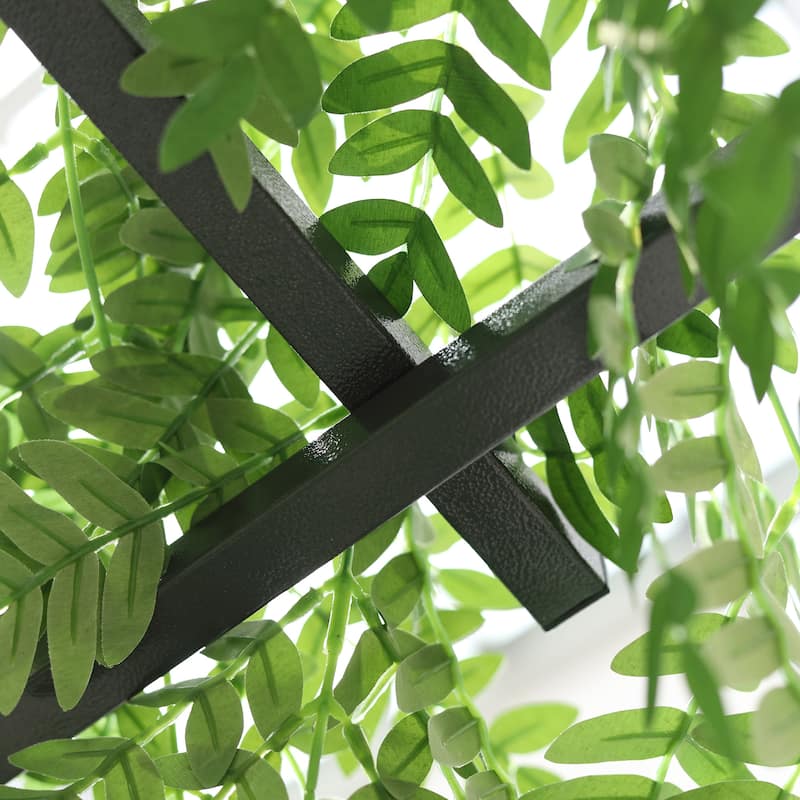 Outsunny 82” Decorative Metal Garden Trellis Arch with Durable Steel Tubing & Elegant Scrollwork, Perfect for Weddings