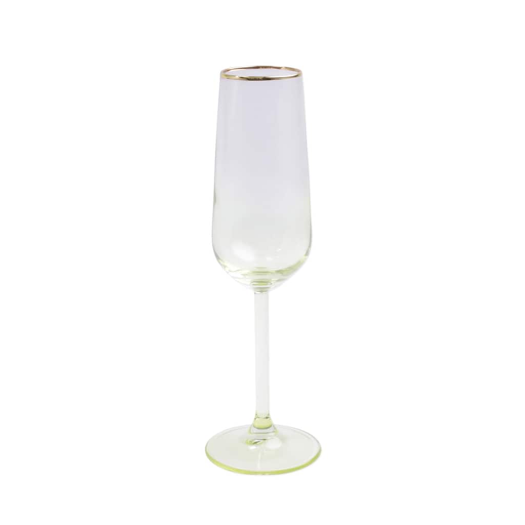 viva by VIETRI Rainbow Yellow Champagne Flute