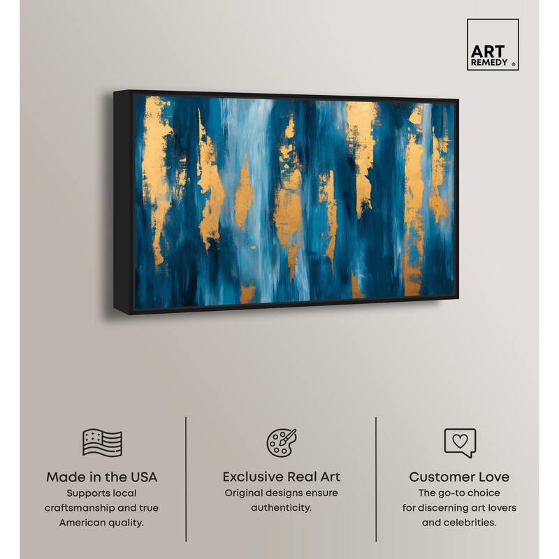 Dark Texture Golden Touch II Canvas by Art Remedy