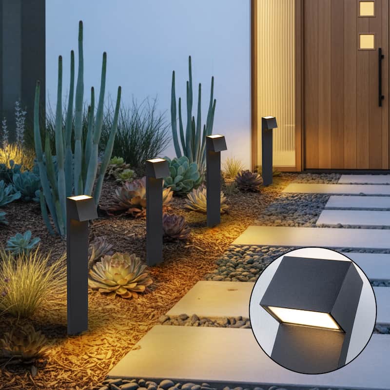 C Cattleya Low Voltage Matte Black Aluminum LED Outdoor Path Lights