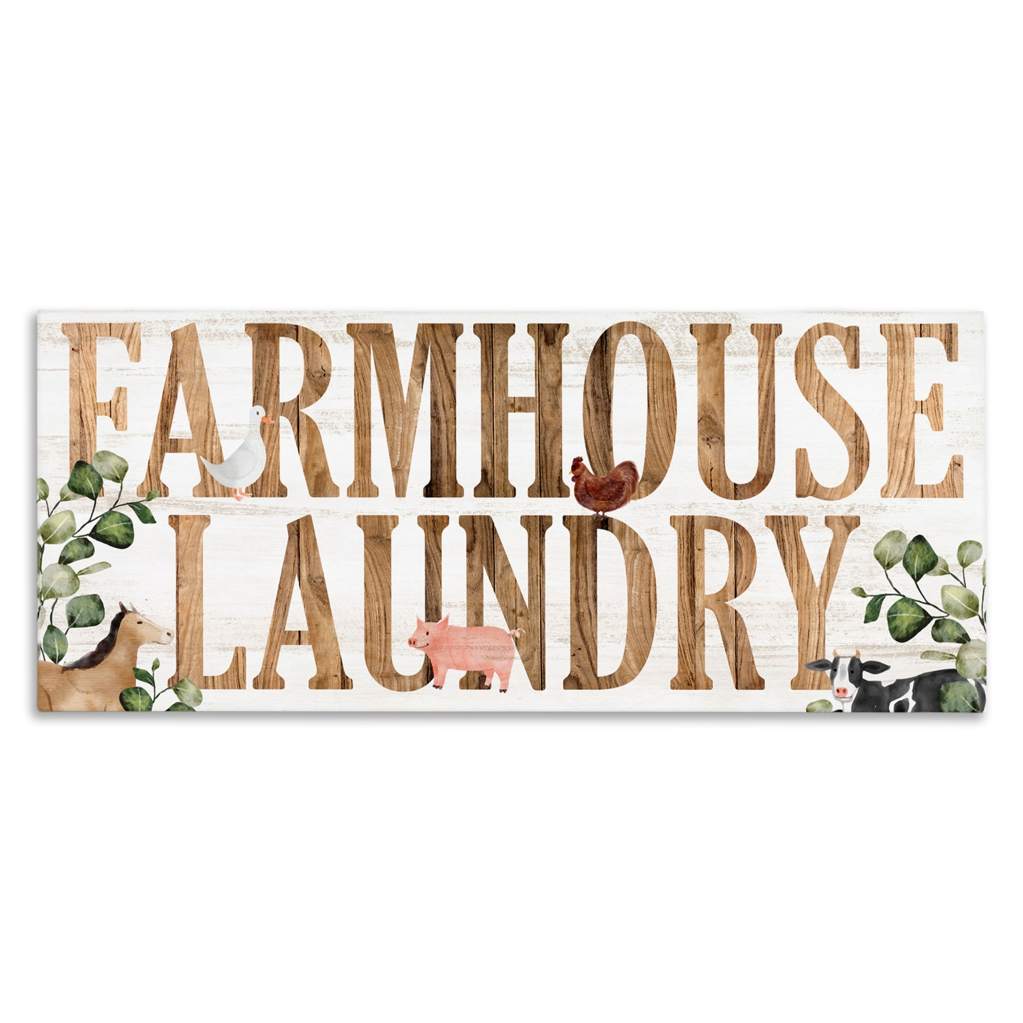 Stupell Rustic Farmhouse Laundry Canvas Wall Art Design By Kim Allen