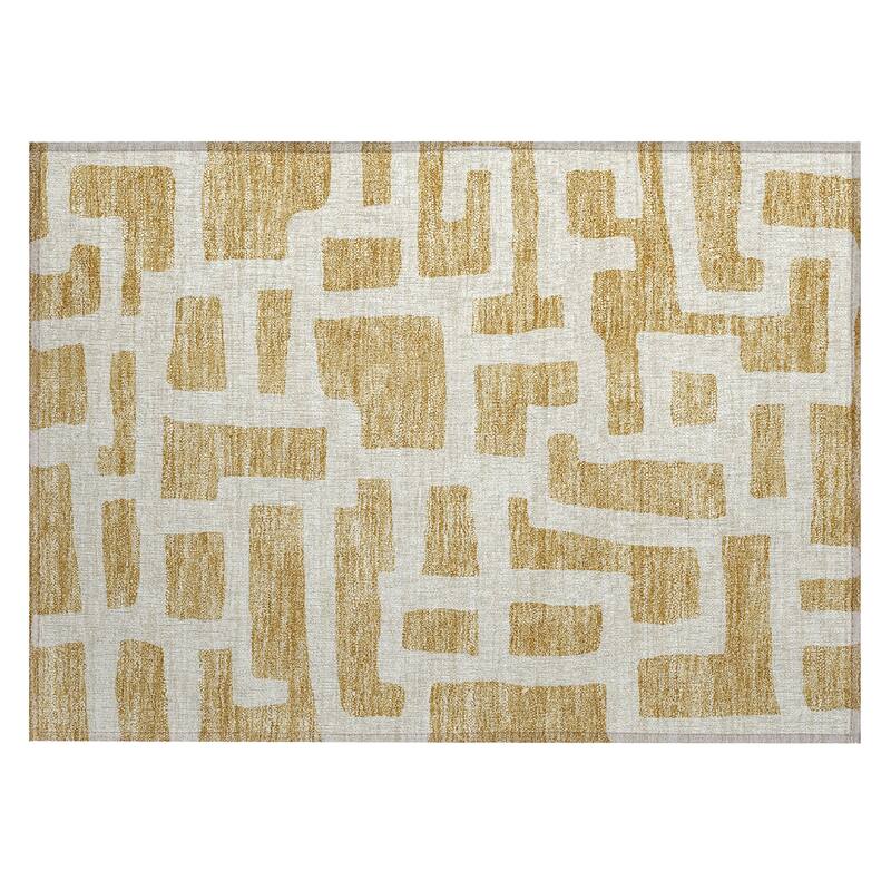 Machine Washable Indoor/ Outdoor Chantille Contemporary Geo Rug