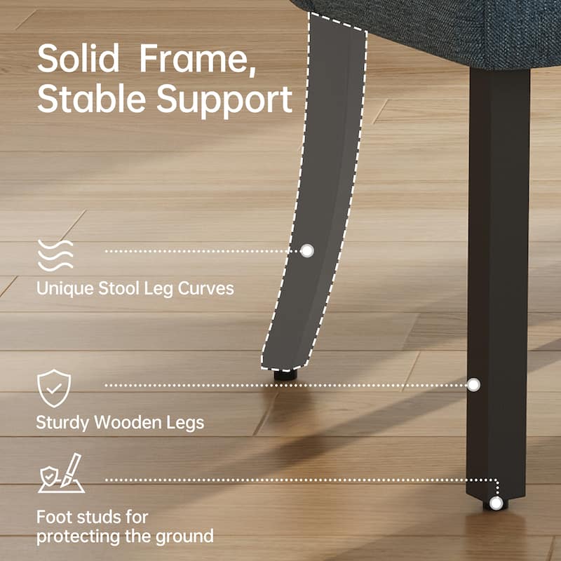 Set of 2/4/6 Modern Fabric Upholstered Dining Room Chair Kitchen Chairs with Wood legs