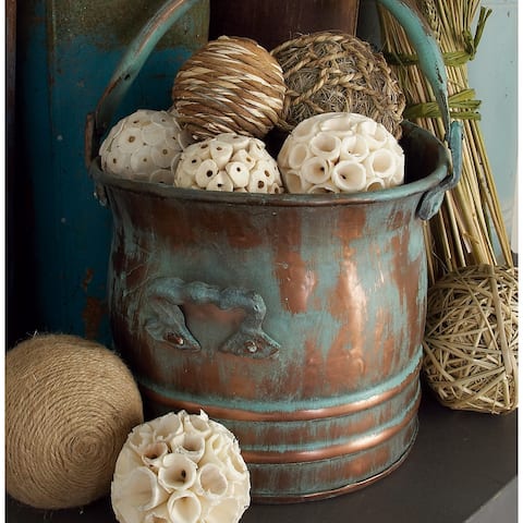Multi Dried Plant Material Coastal Orbs & Vase Filler (Set of 2) - 8 x 8 x 16