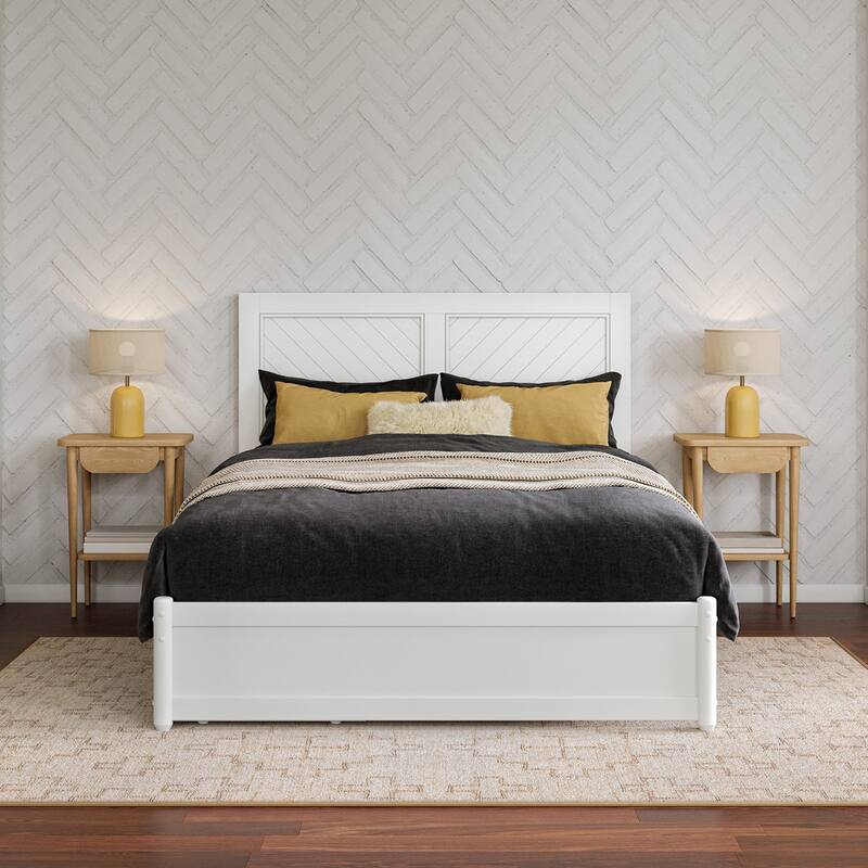 Clayton Platform Bed with Panel Footboard and Storage Drawers