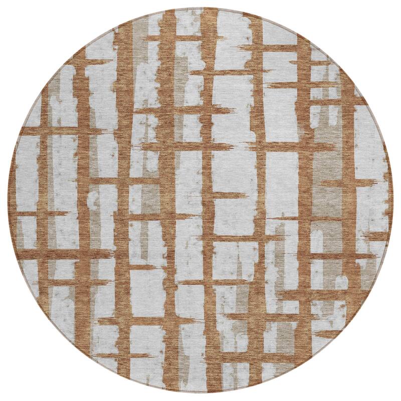 HomeRoots Striped Transitional Rectangle Outdoor Rug