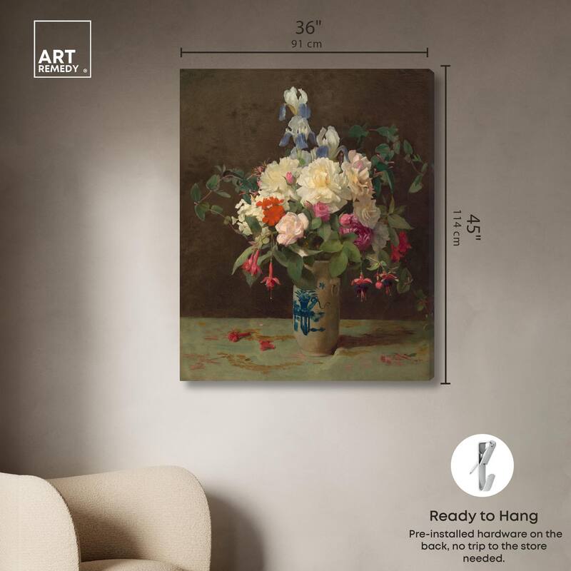 Lambdin Vase of Flowers Canvas by Art Remedy, Gallery Wrapped