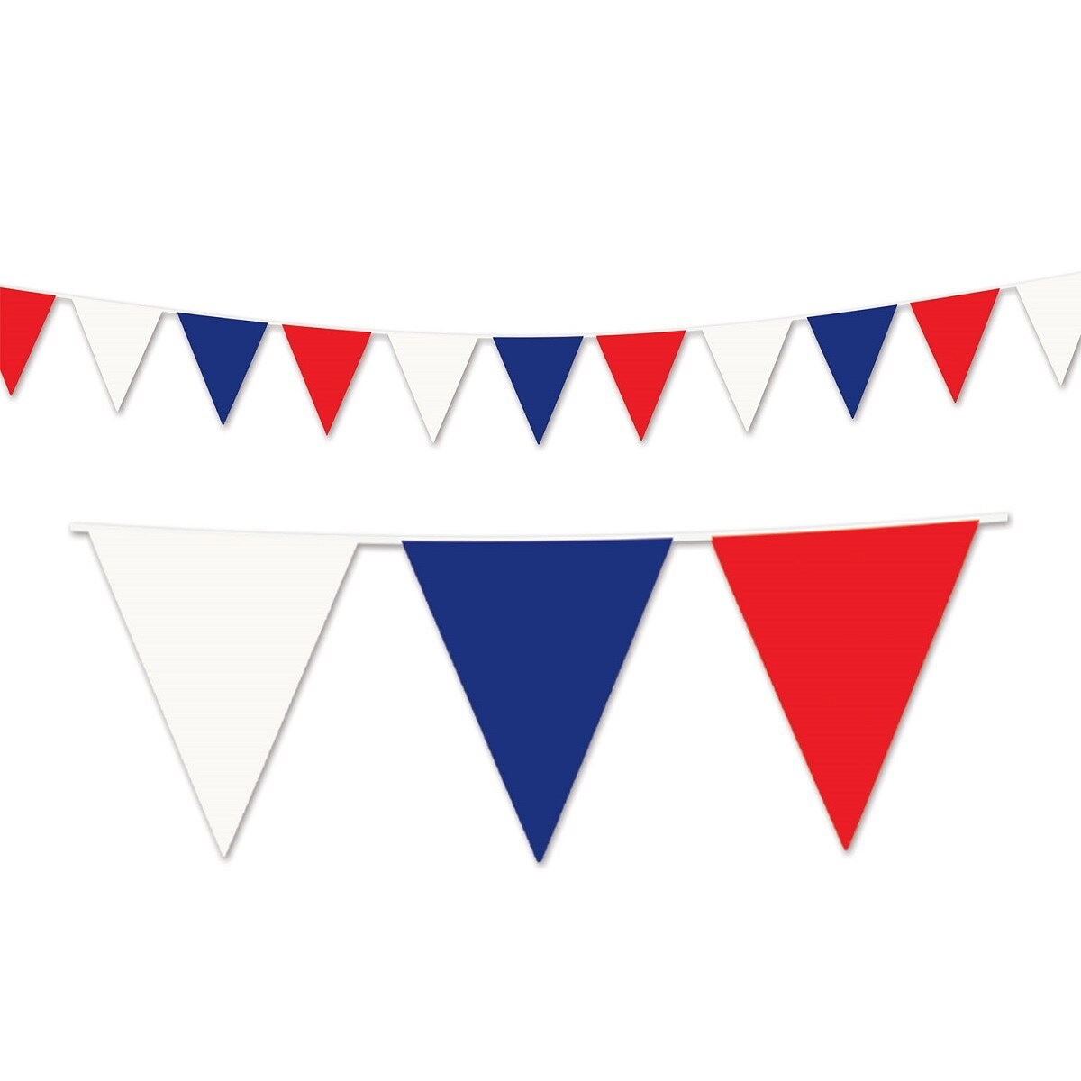 Shop Club Pack Of 12 Red White And Blue Patriotic Outdoor Pennant