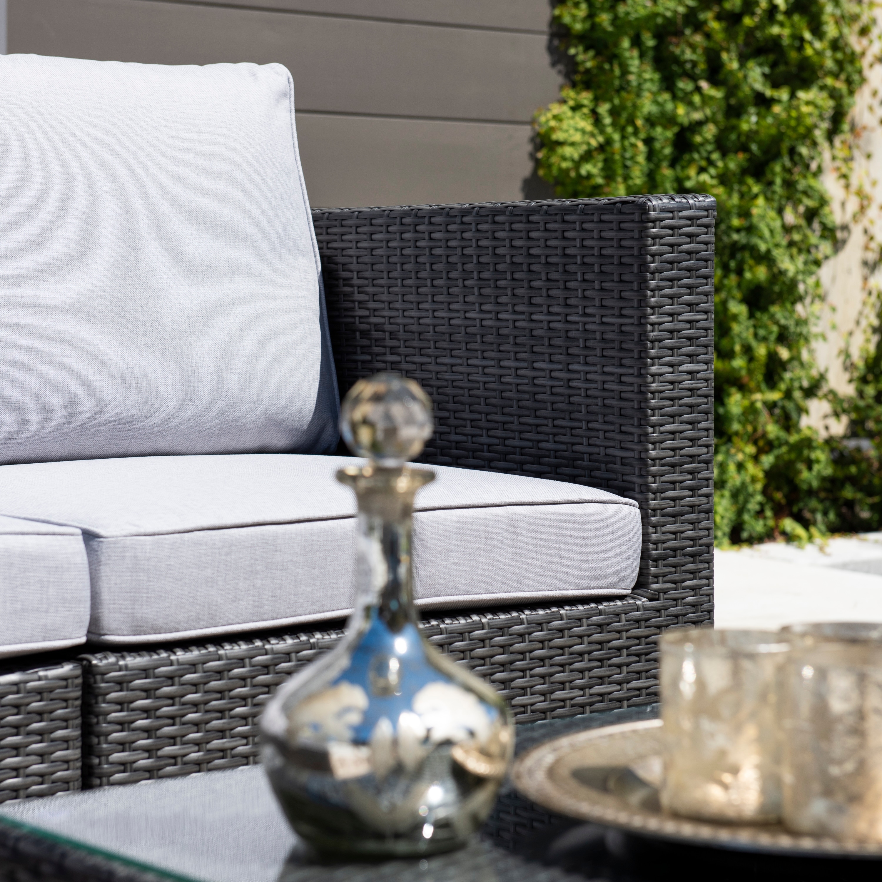 Corvus Trey Outdoor 6 piece Aluminum Resin Wicker Sofa Set Bed Bath Beyond 11047227
