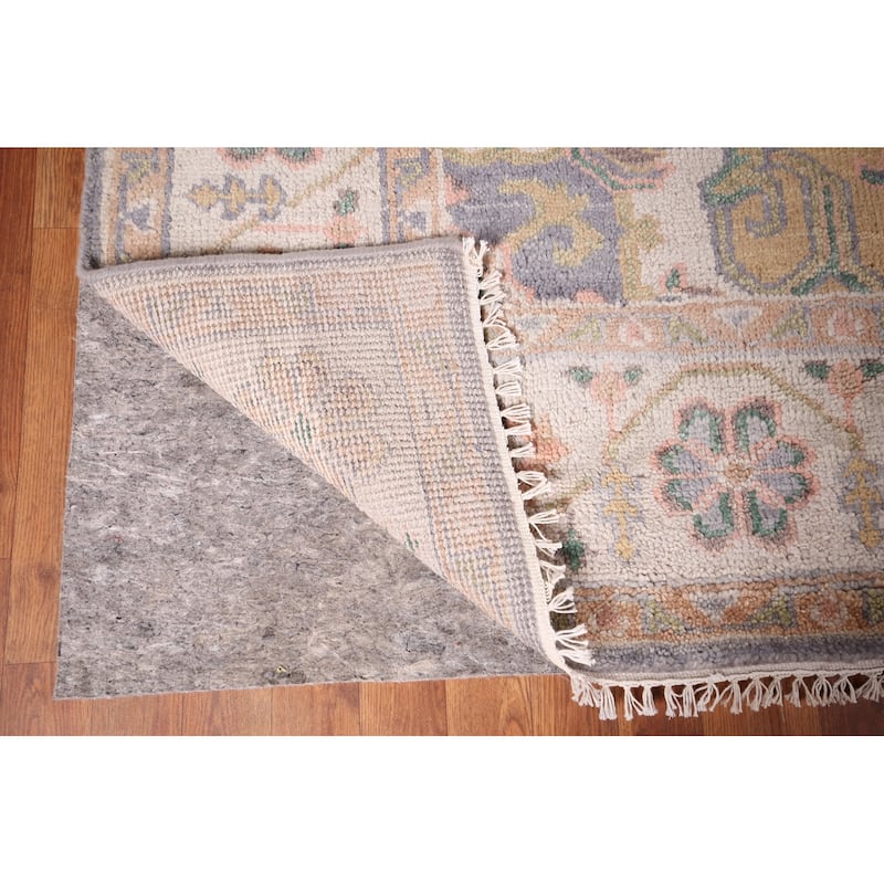Geometric Blue Heriz Serapi Indian Area Rug Handmade Wool Carpet - 7'11" x 10'0"
