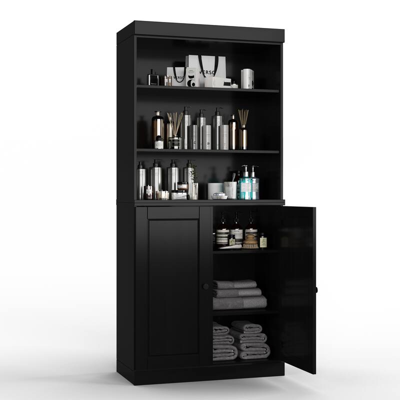 100% Solid Wood 32" Bathroom Cabinet with Optional Doors by Palace Imports