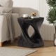 preview thumbnail 1 of 73, Christopher Knight Home - Aurelian Quenby MGO Lightweight Concrete Twist End Table with Wood-Grain Texture 11.75" H - Black_11.75" H