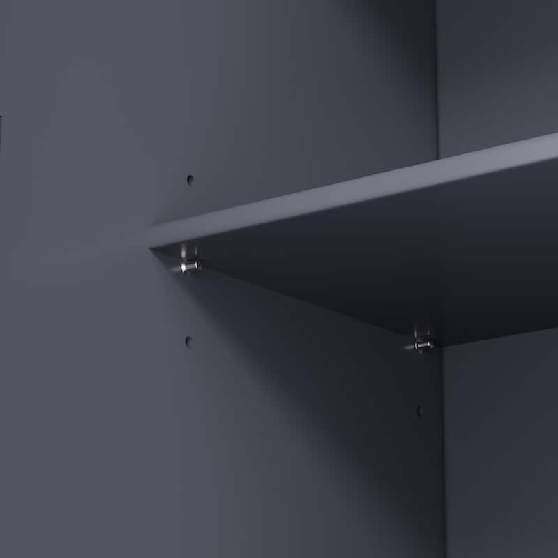 Freestanding Kitchen Pantry with 3 Drawers, Tall Kitchen Cupboard Storage Cabinet with 3 Adjustable Shelves and 8 Door Shelves