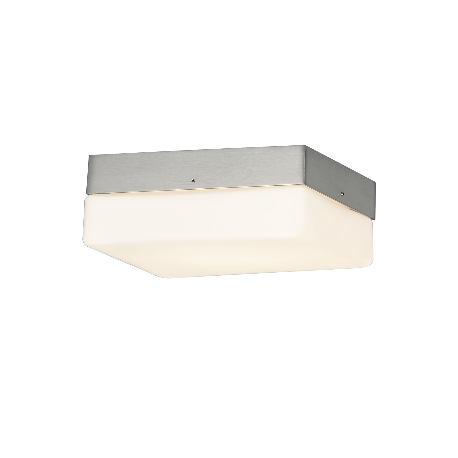 EVOLV Fusion Pixel 7-inch Brushed Nickel Square LED Flush-Mount with Opal Glass -  Justice Design Group, FSN-4141-OPAL-NCKL