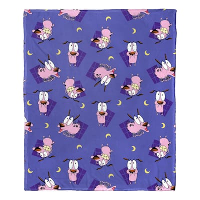 Cartoon Network's Courage The Cowardly Dog Silk Touch Throw Blanket Night Terrors