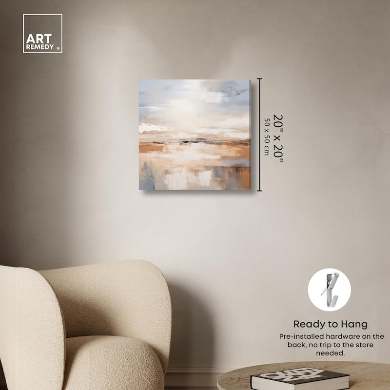 Tonal Strata Canvas by Art Remedy, Gallery Wrapped