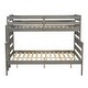 preview thumbnail 4 of 21, Wood Twin XL over Queen Bunk Bed with Ladder