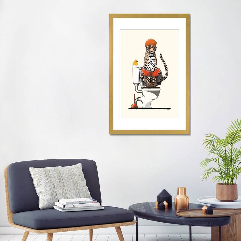 iCanvas "Leopard On The Toilet" by WyattDesign