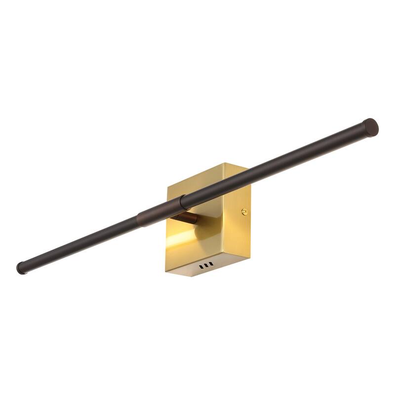 28" Dimmable Integrated LED Metal Wall Sconce, by JONATHAN Y - 28" - Oil Rubbed Bronze/Brass Gold