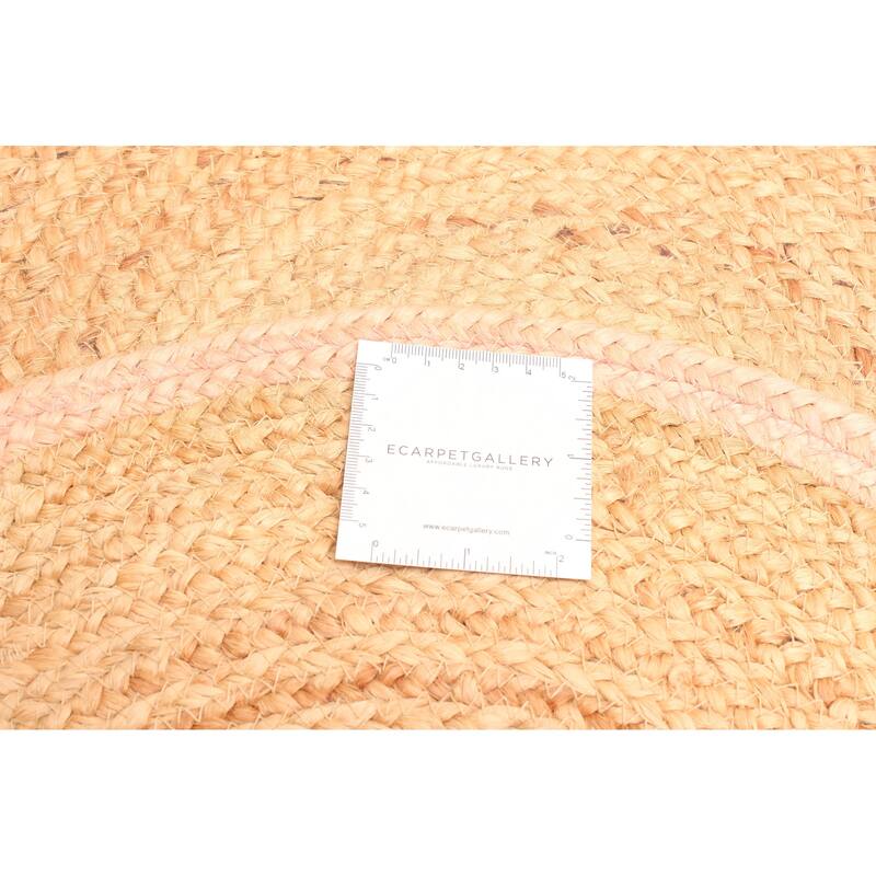 ECARPETGALLERY Braided Weave Palas Denizli Tan Jute Rug - 3'9 x 3'9